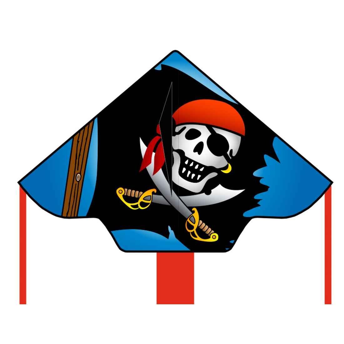 Ecoline Børnedrage 120 cm, Jolly Roger pirat