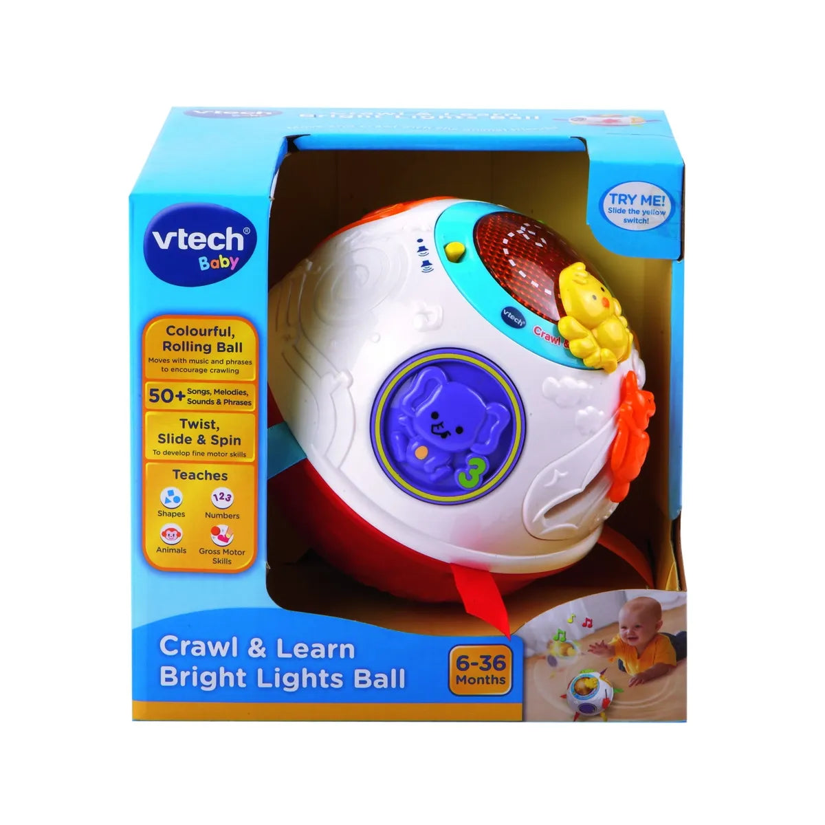 Vtech Baby kravle- og lærebold DK