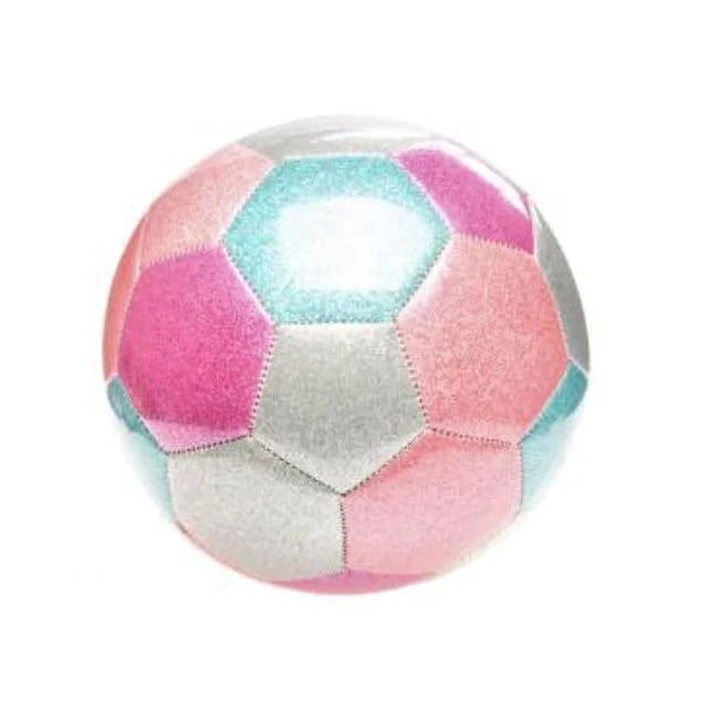 Fodbold pink glitter str. 5