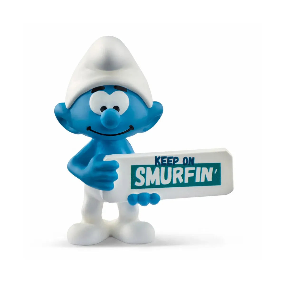 Schleich Smølf med skilt 'Keep on Smurfin' 20843