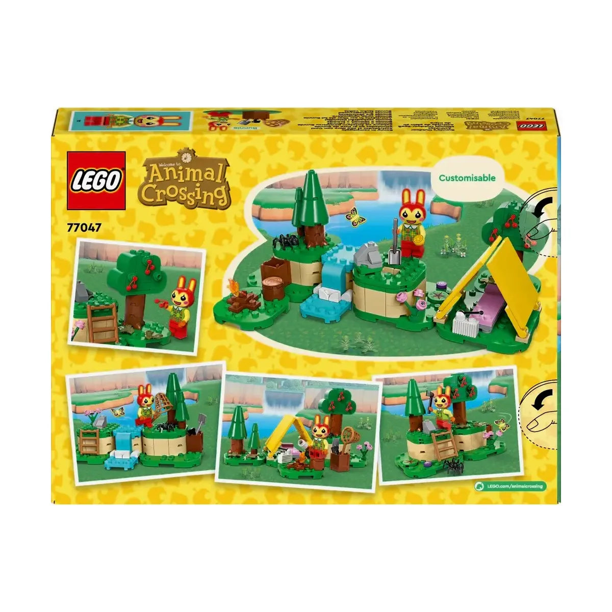 LEGO® Animal Crossing, Bunnie laver udendørs aktiviteter 77047