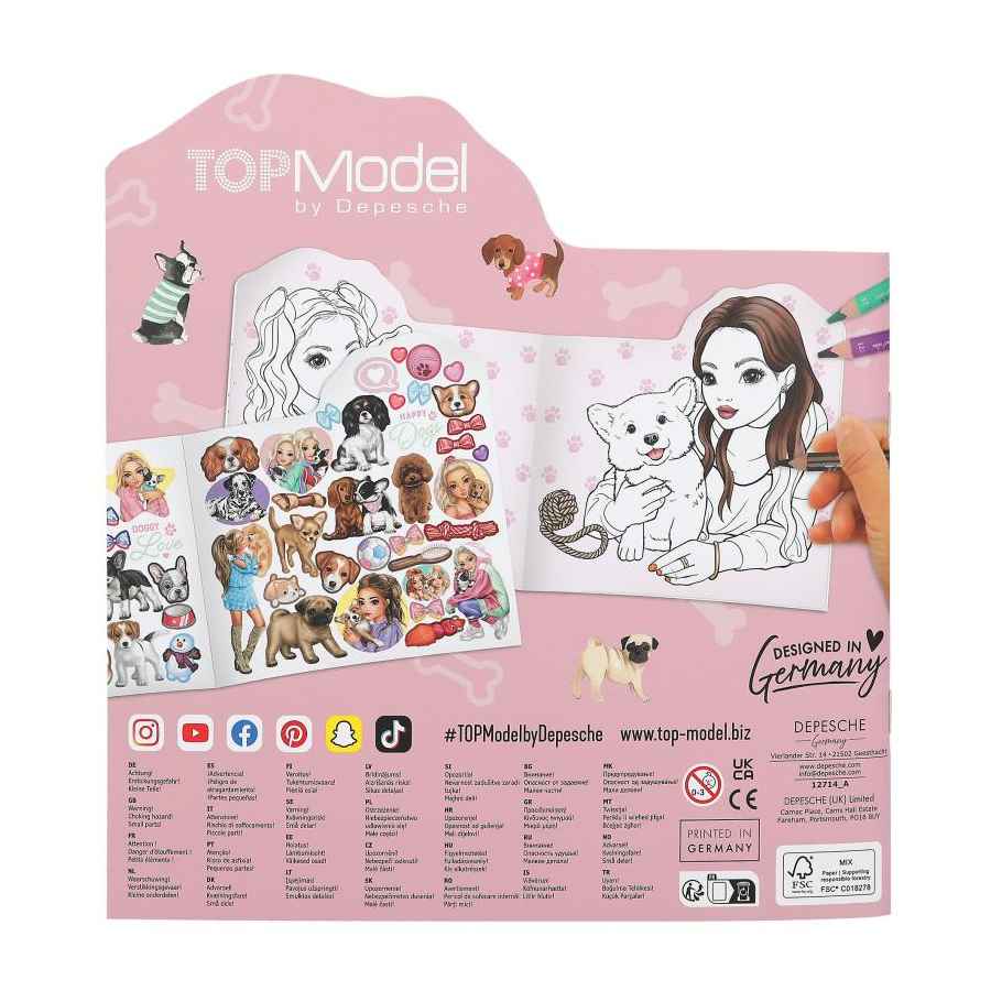 TOPModel Malebog med stickers, Kitty and Doggy