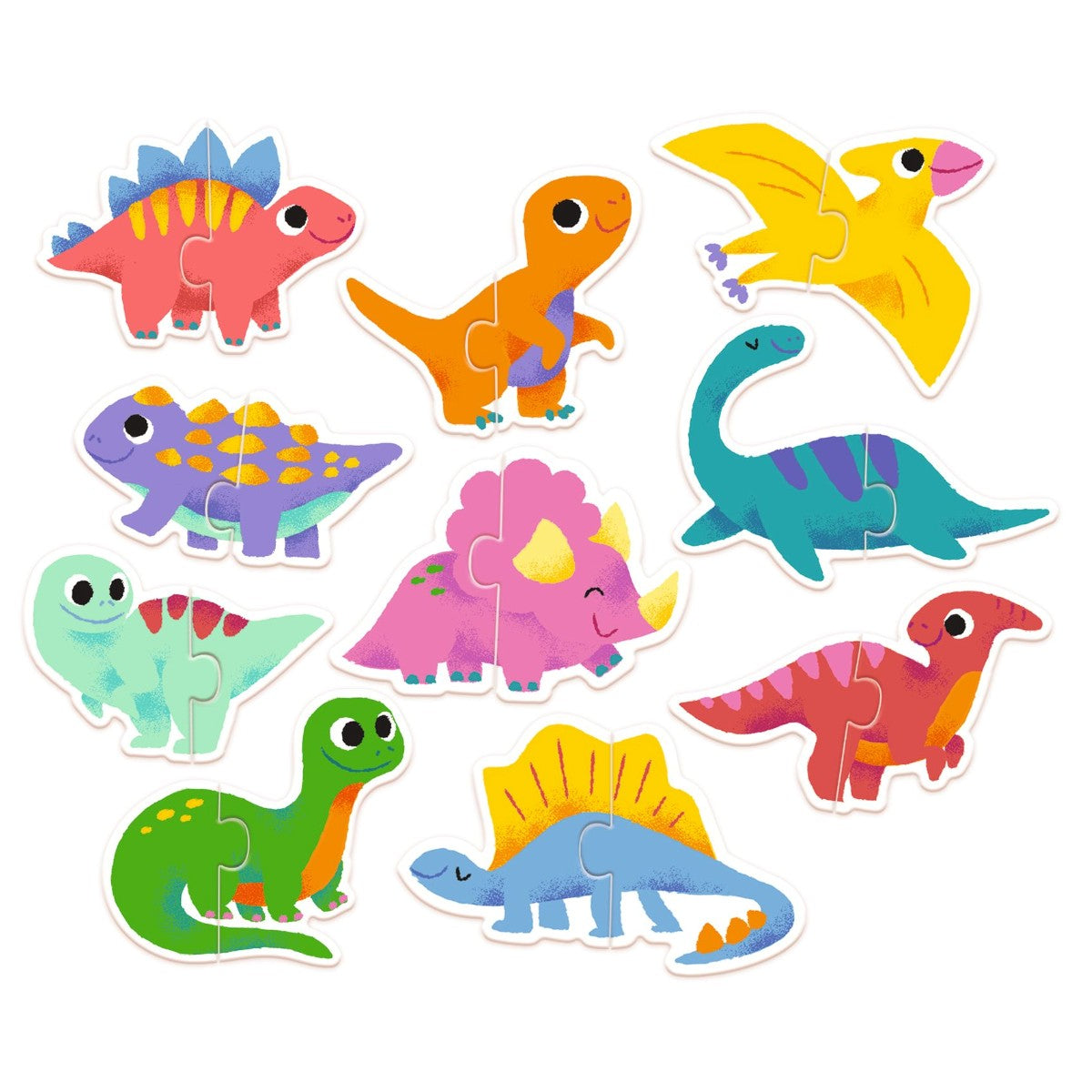 Djeco Puslespil puzzle duo, Dinosaurer