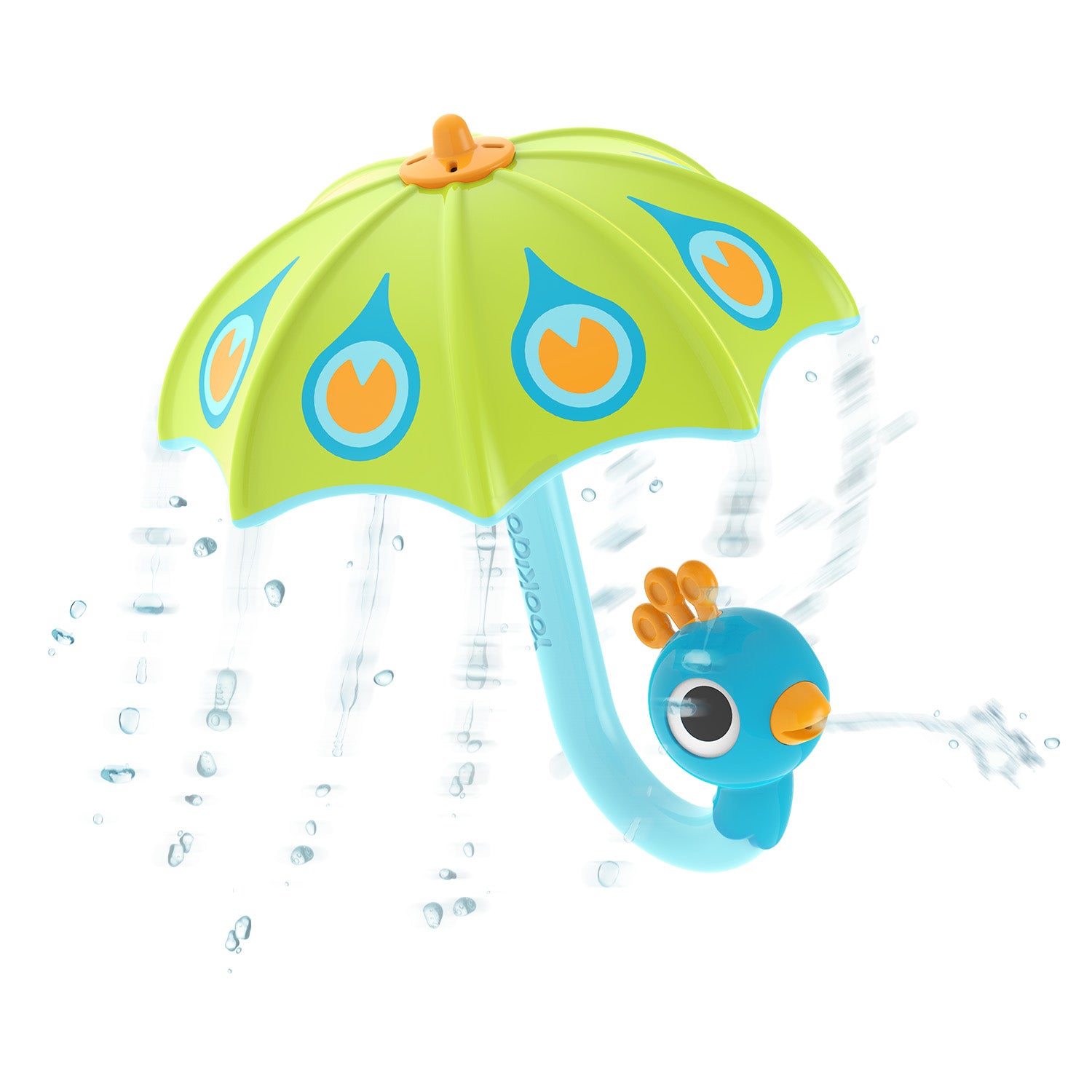 Yookidoo Badeleg, Fill 'N' Rain Umbrella Peacock Green