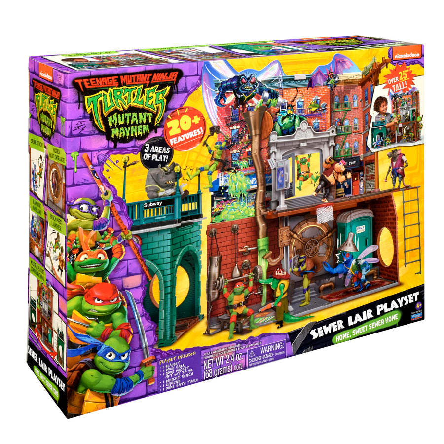 Turtles Mutant Mayhem Large Playset Sewer Lair Dlx