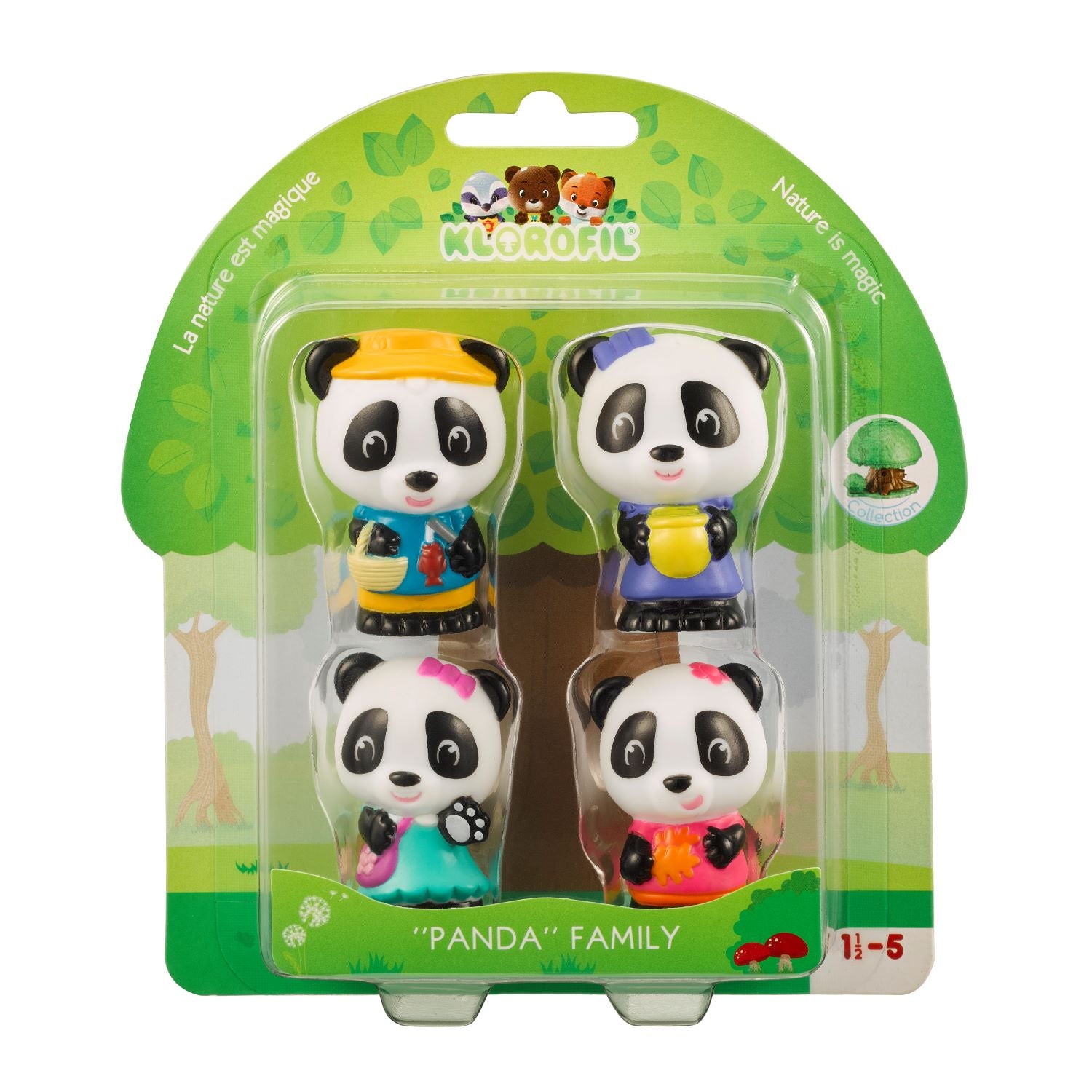 Timber Tots Panda Family 4 stk.