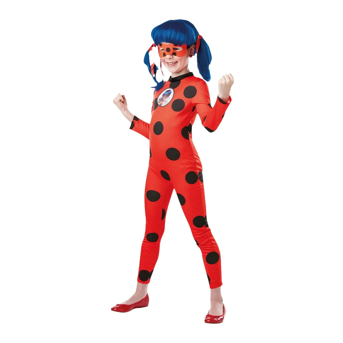 Miraculous Ladybug dragt og maske str. 3-8 år