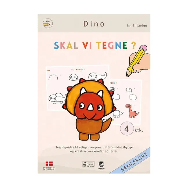 Skal vi tegne nr. 2 Dino Triceratops, Fra 4 år