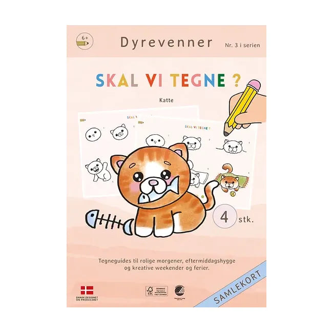 Skal vi tegne nr. 3 Dyrevenner - Katte, Fra 6 år