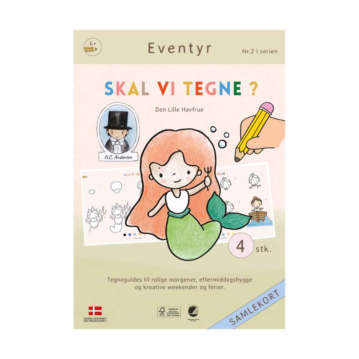 Skal vi tegne nr. 2 Eventyr - Den Lille Havfrue, Fra 6 år