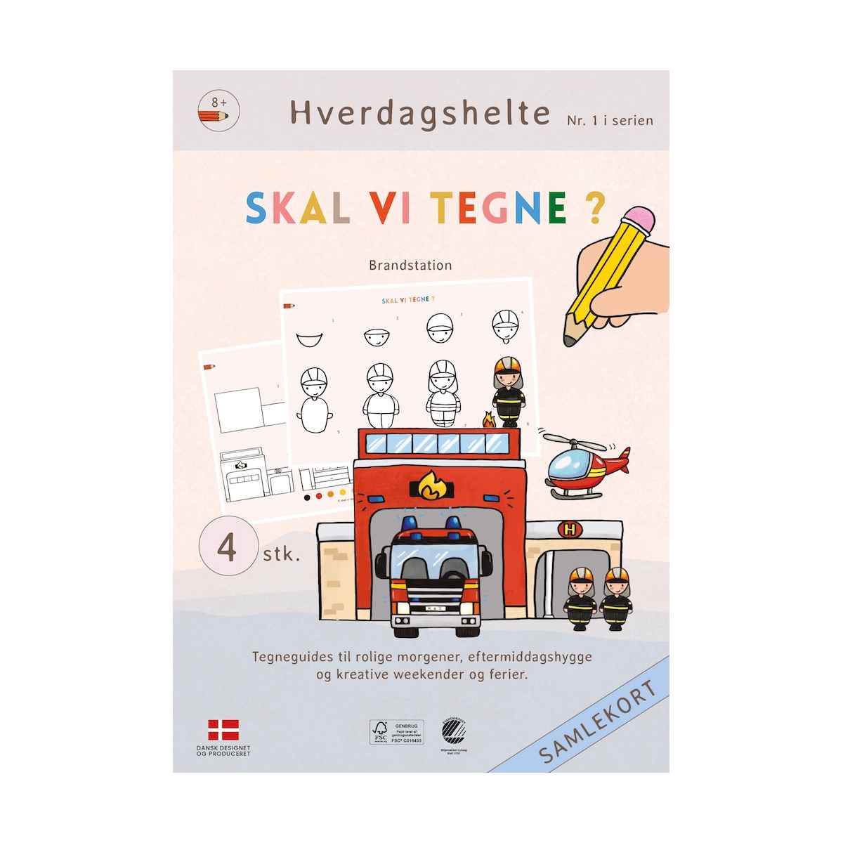 Skal vi tegne nr. 1 Hverdagshelte - Brandstation, Fra 8 år