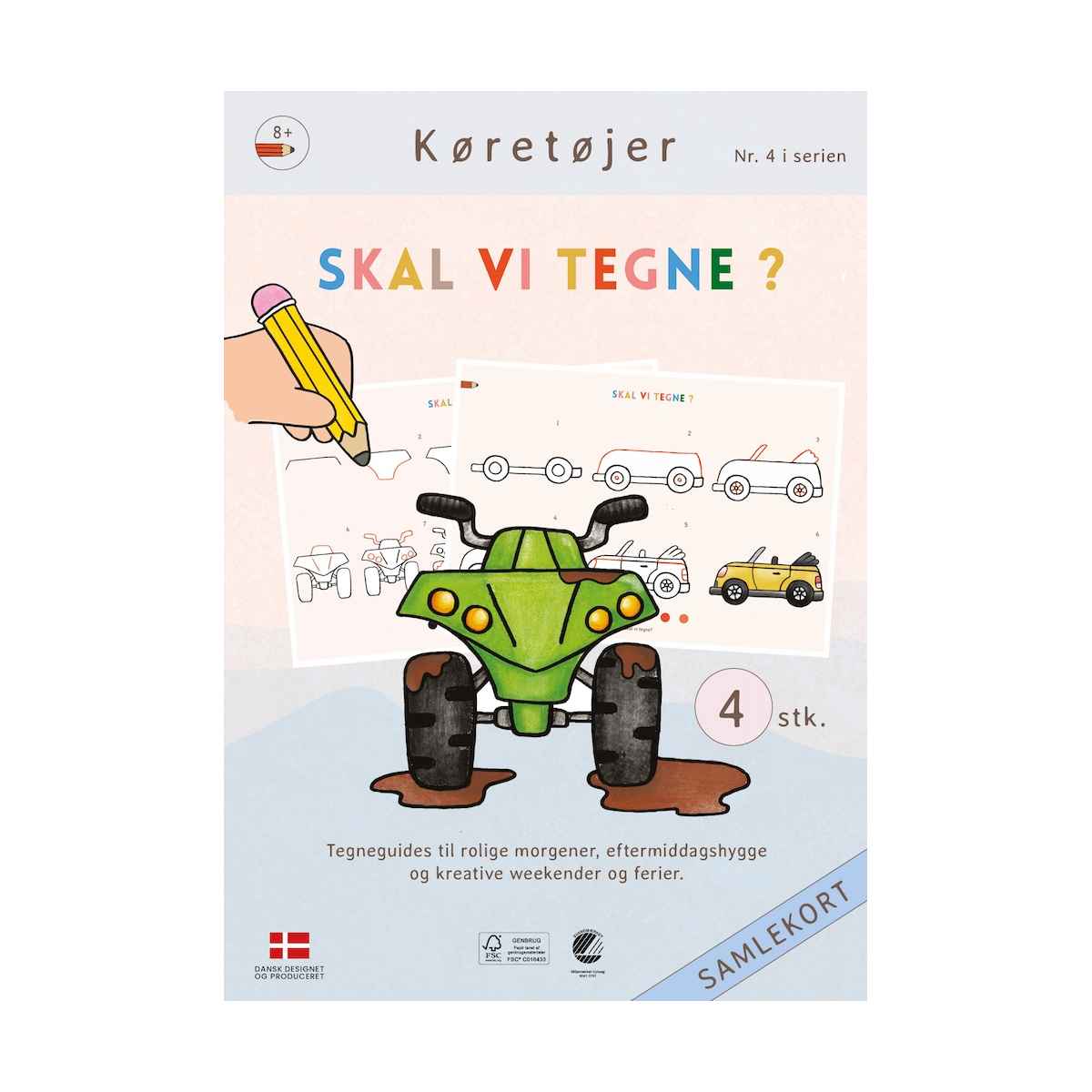 Skal vi tegne nr. 4 Køretøjer, Fra 8 år