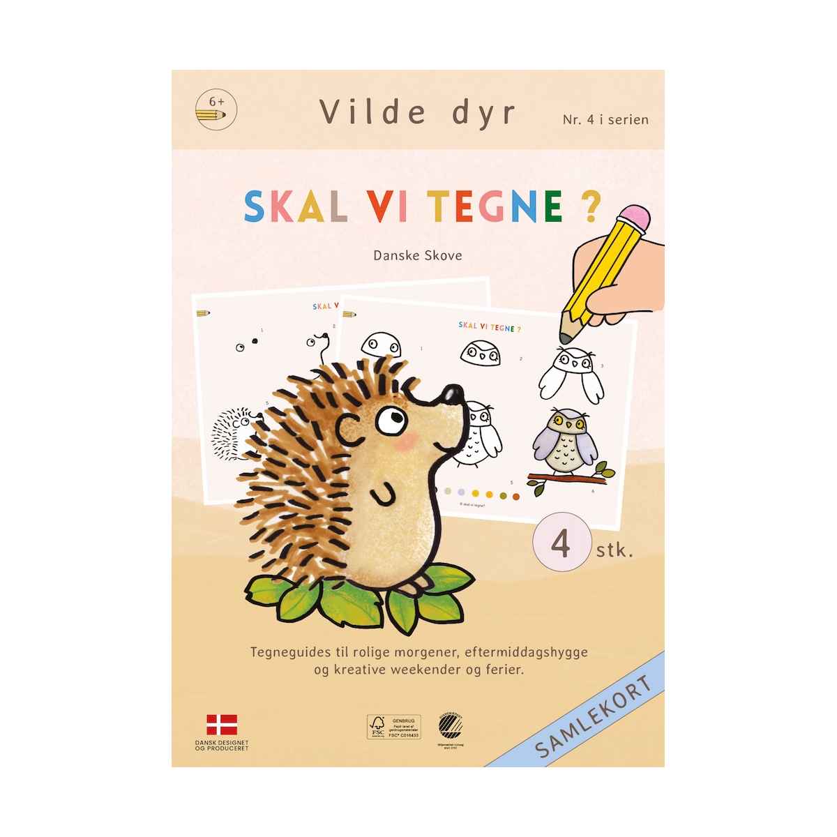 Skal vi tegne nr. 4 Vilde dyr - Danske skove, Fra 6 år