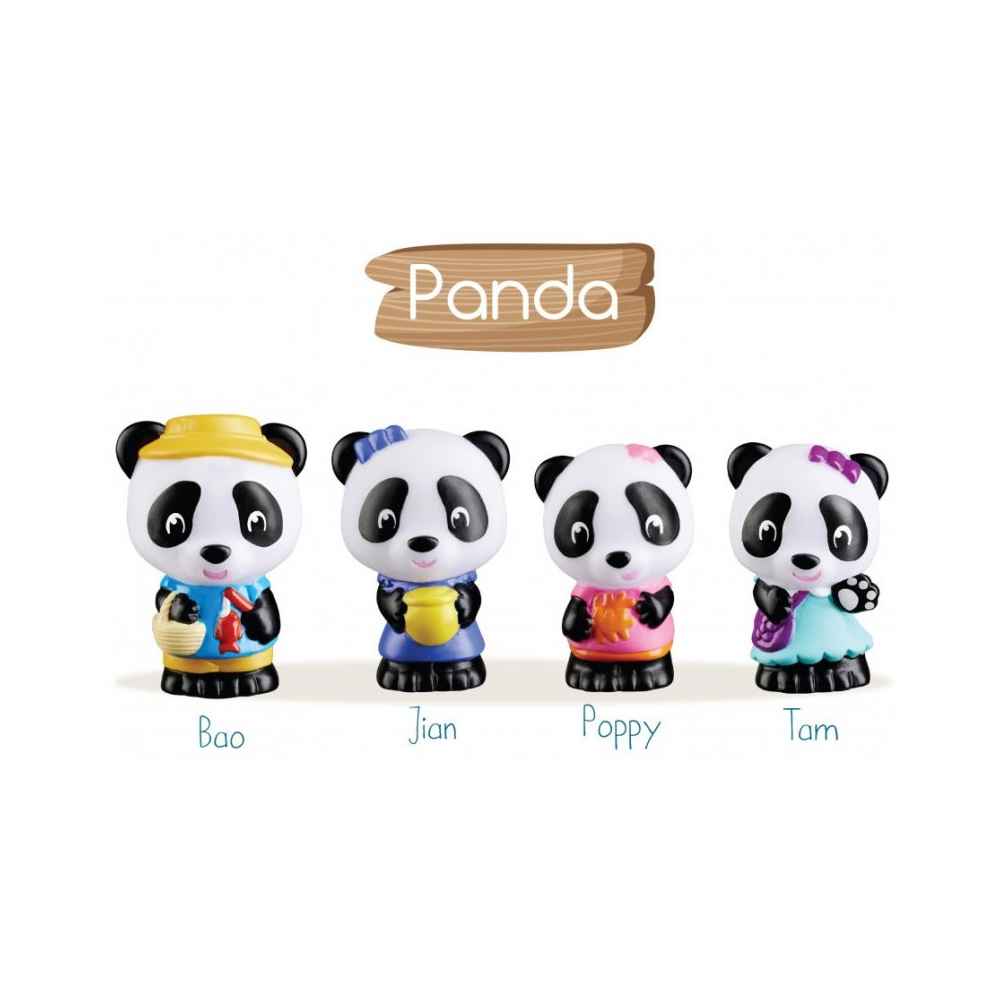 Timber Tots Panda Family 4 stk.