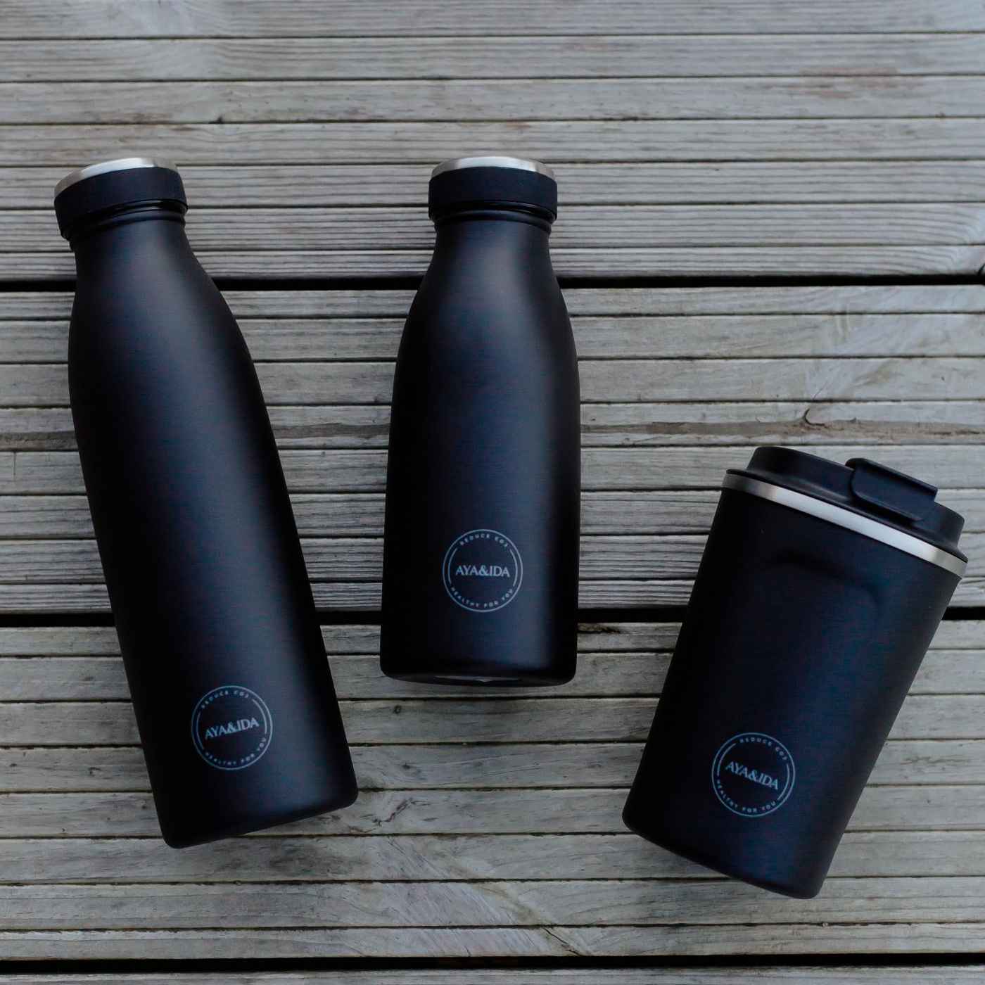 Aya & Ida Thermo drikkeflaske 500 ml, Matte Black