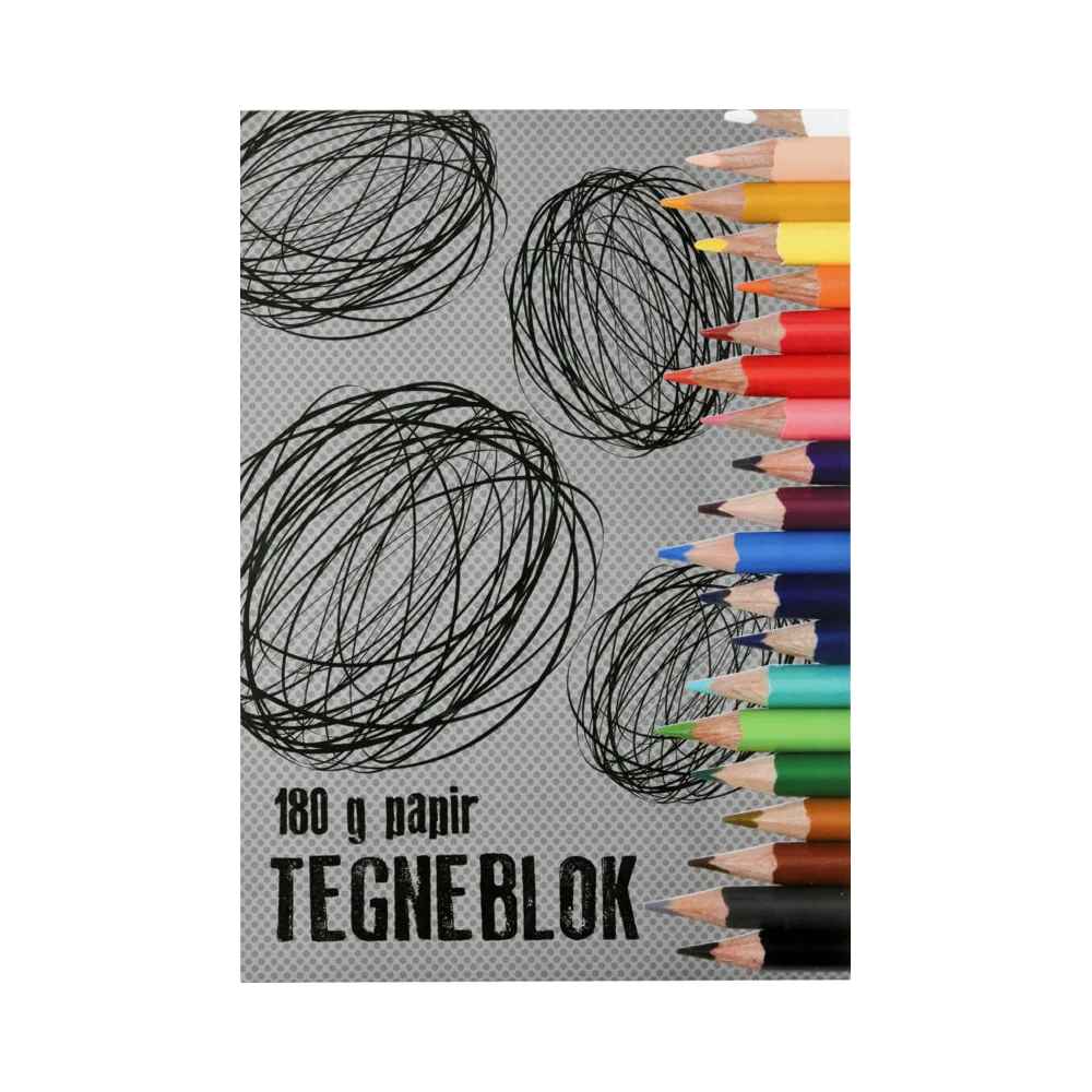 Tegneblok A4 50 sider, 180 gram