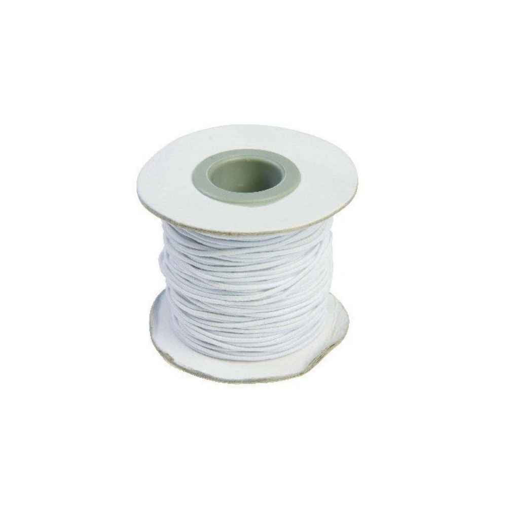 Elastiksnor 1,2 mm / 25 m, Hvid